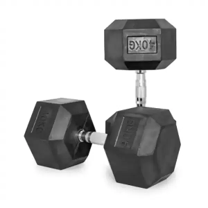 Professional Comfortable No-Slip Coating Hex Dumbbell 40Kg – 1 Pair