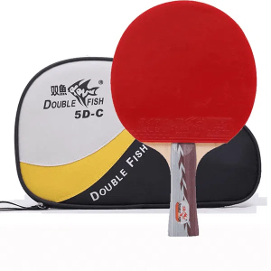 Double Fish Table Tennis Bat – 5D-C Red