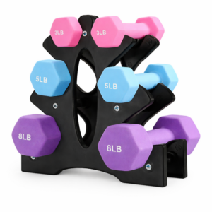Vinyl Dumbbell Plastic Rack – 6 Pcs