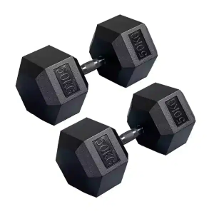 Professional Comfortable No-Slip Coating Hex Dumbbell 50Kg – 1 Pair