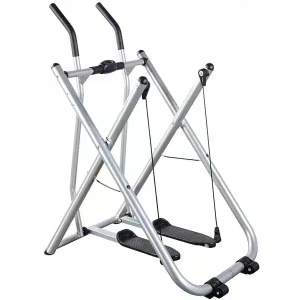 Elliptical Cross Trainer Fitness Air Walker Stepper Step Machine With Handle Bar & LCD Monitor
