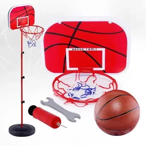 Adjustable Basketball Hoop Stand Rack Kids – Basketball Set